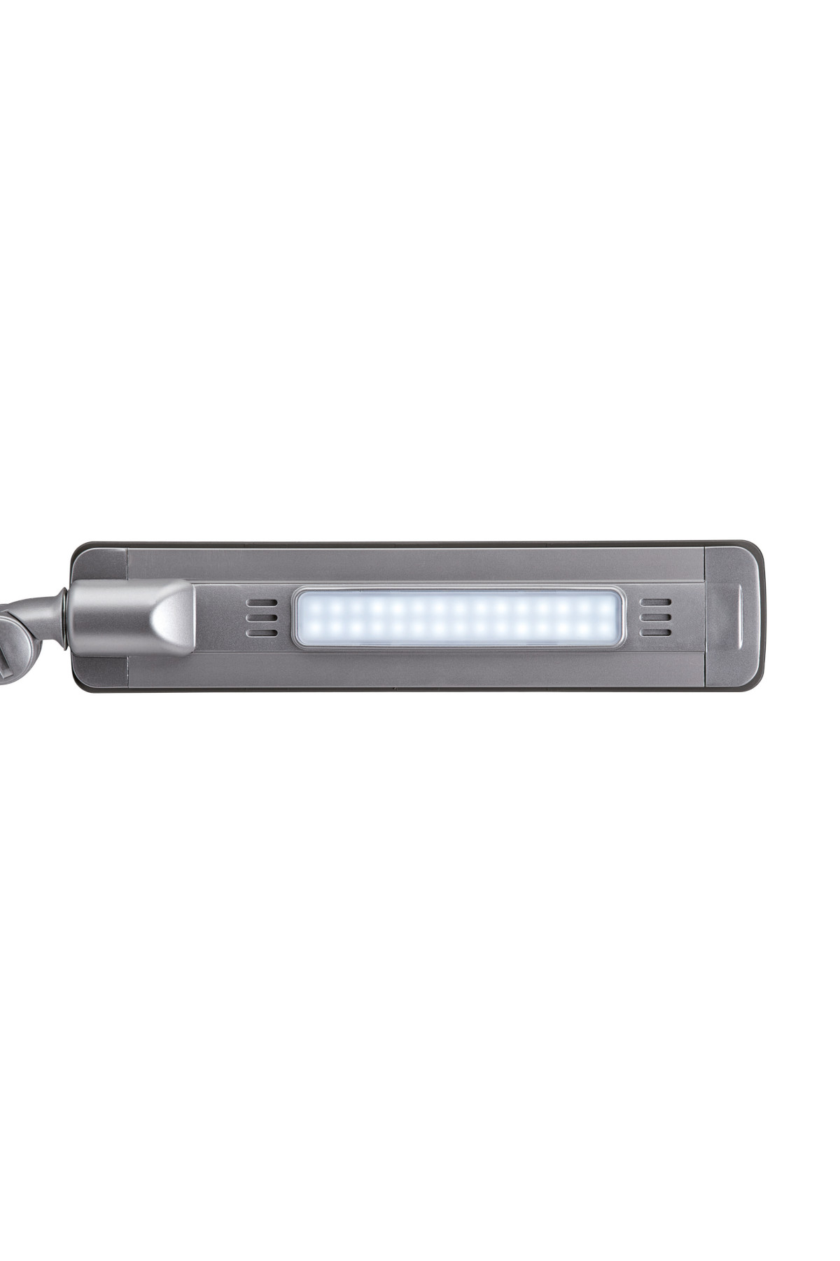 LED-Tischleuchte MAULpure, dimmbar, USB-Port in silber