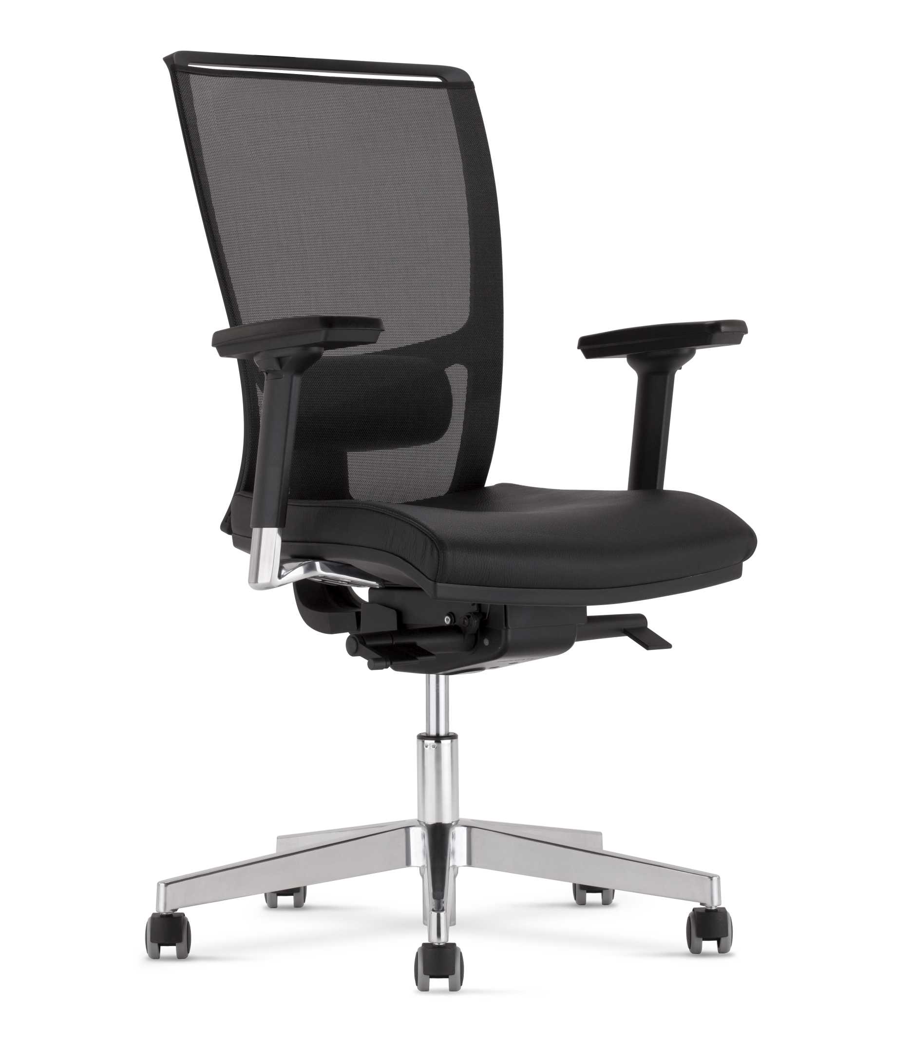 Bürodrehstuhl Z-Body, schwarze Netz-Rückenlehne, Sitzbezug Era