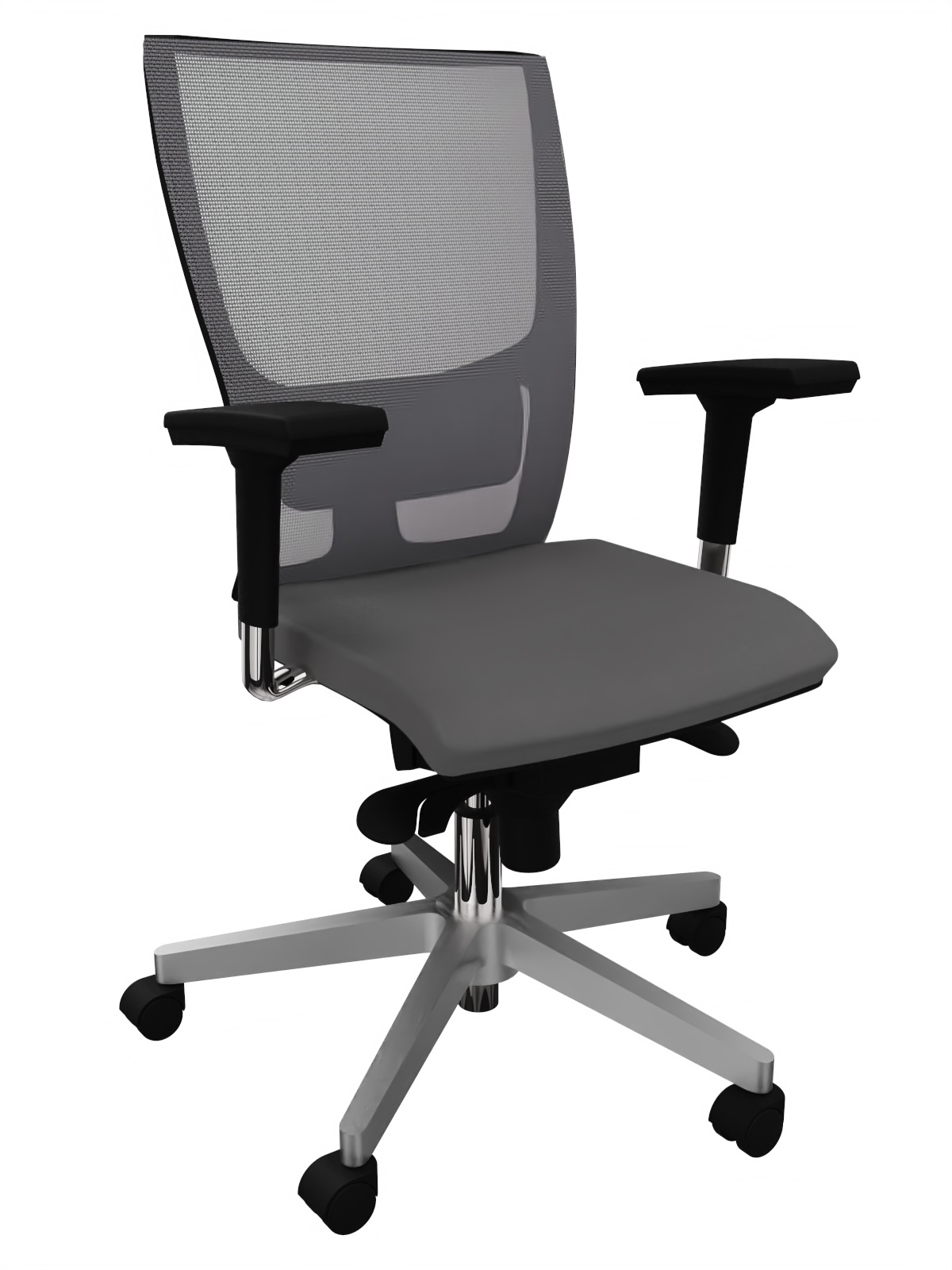 Bürodrehstuhl Z-Body, schwarze Netz-Rückenlehne, Sitzbezug Era
