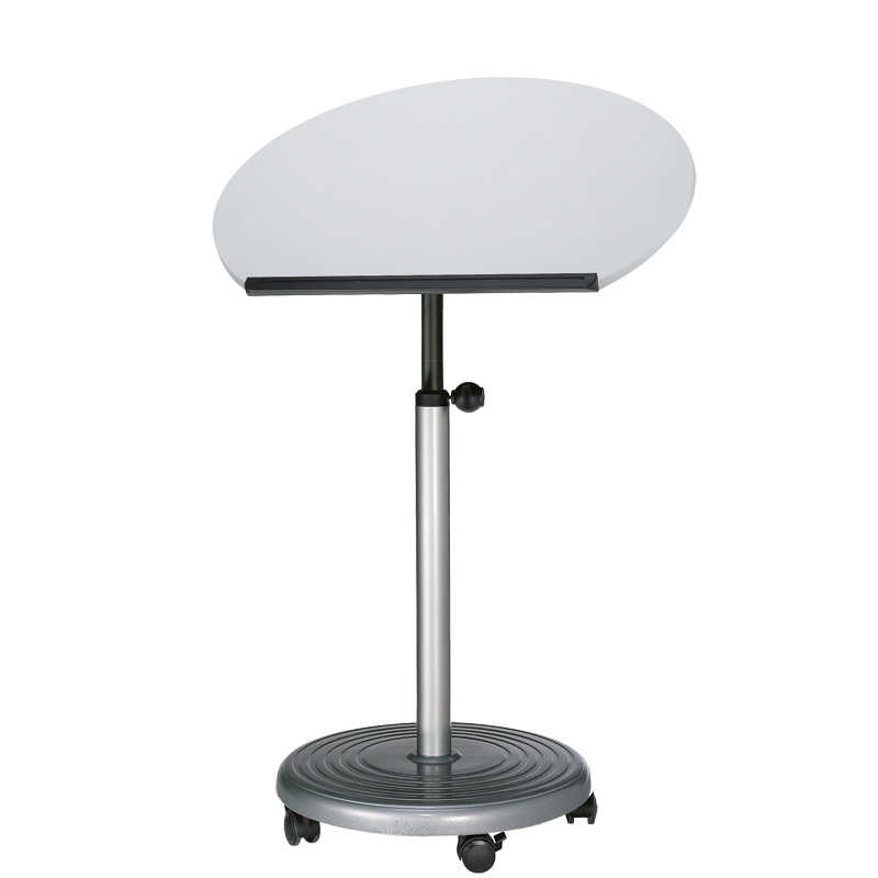 OfficePlus Steh-Sitz-Rolls, Halbrunde Pultplatte - Gestell und Pultplatte wählbar