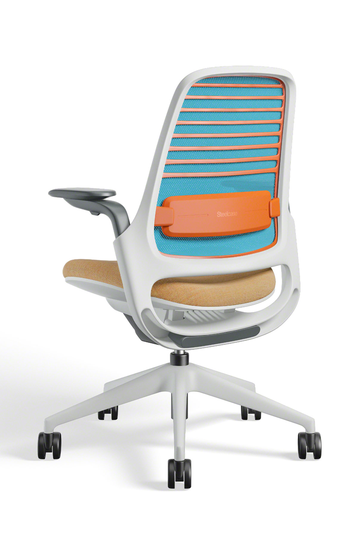 Bürostuhl Series 1, gewichtsaktivierte Mechanik , 4D Armlehnen, Rückenlehne Netz- mit Farbkontrast